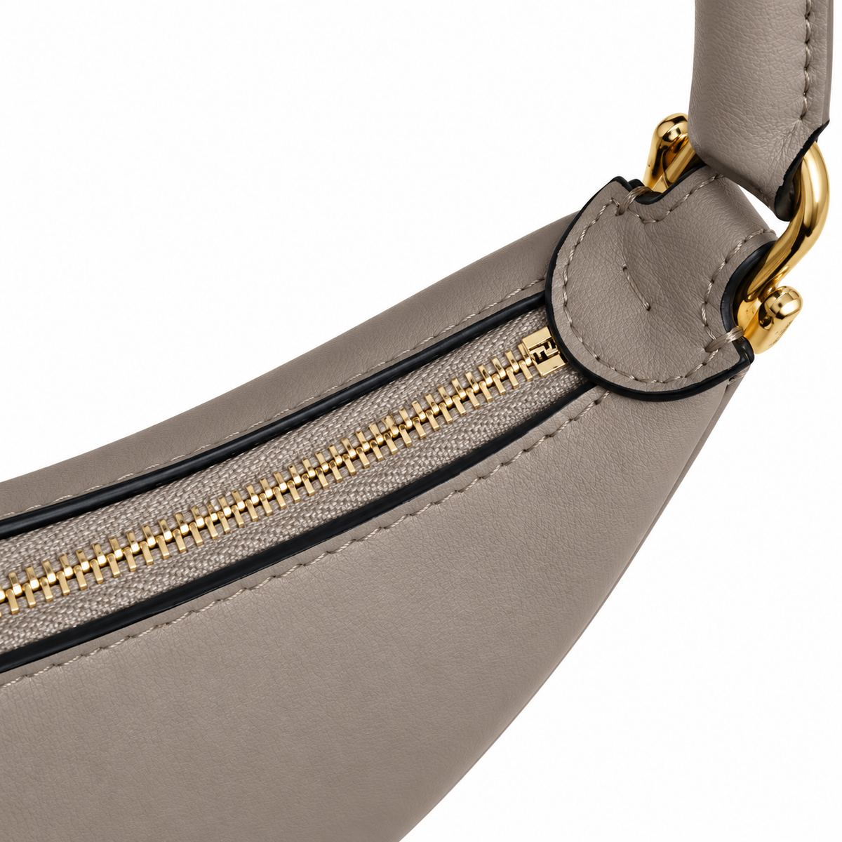 Fendi Fendigraphy Hobo Bag – Greige Smooth Calfskin Crescent Bag