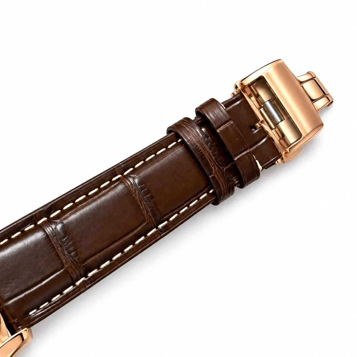 Longines Master Collection – Moonphase Chronograph Rose Gold Leather Strap