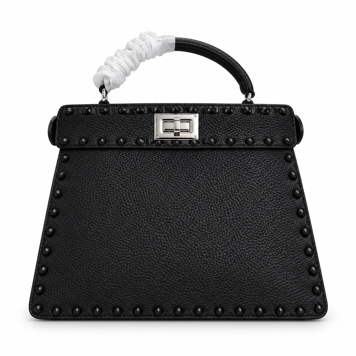 Fendi FF Logo Handbag 20cm | Iconic Italian Leather Tote Bag