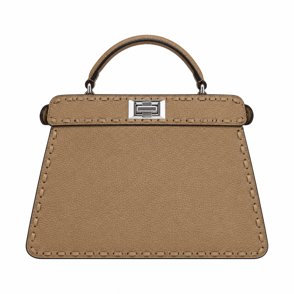 Fendi Mini Bucket Bag 20cm – FF Logo Leather Drawstring Bag