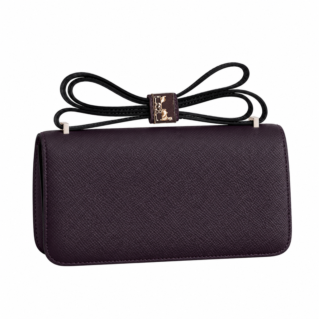 Hermès Lindy 26cm Crossbody Bag – Grape Purple & Silver | Mystique Luxury Leather