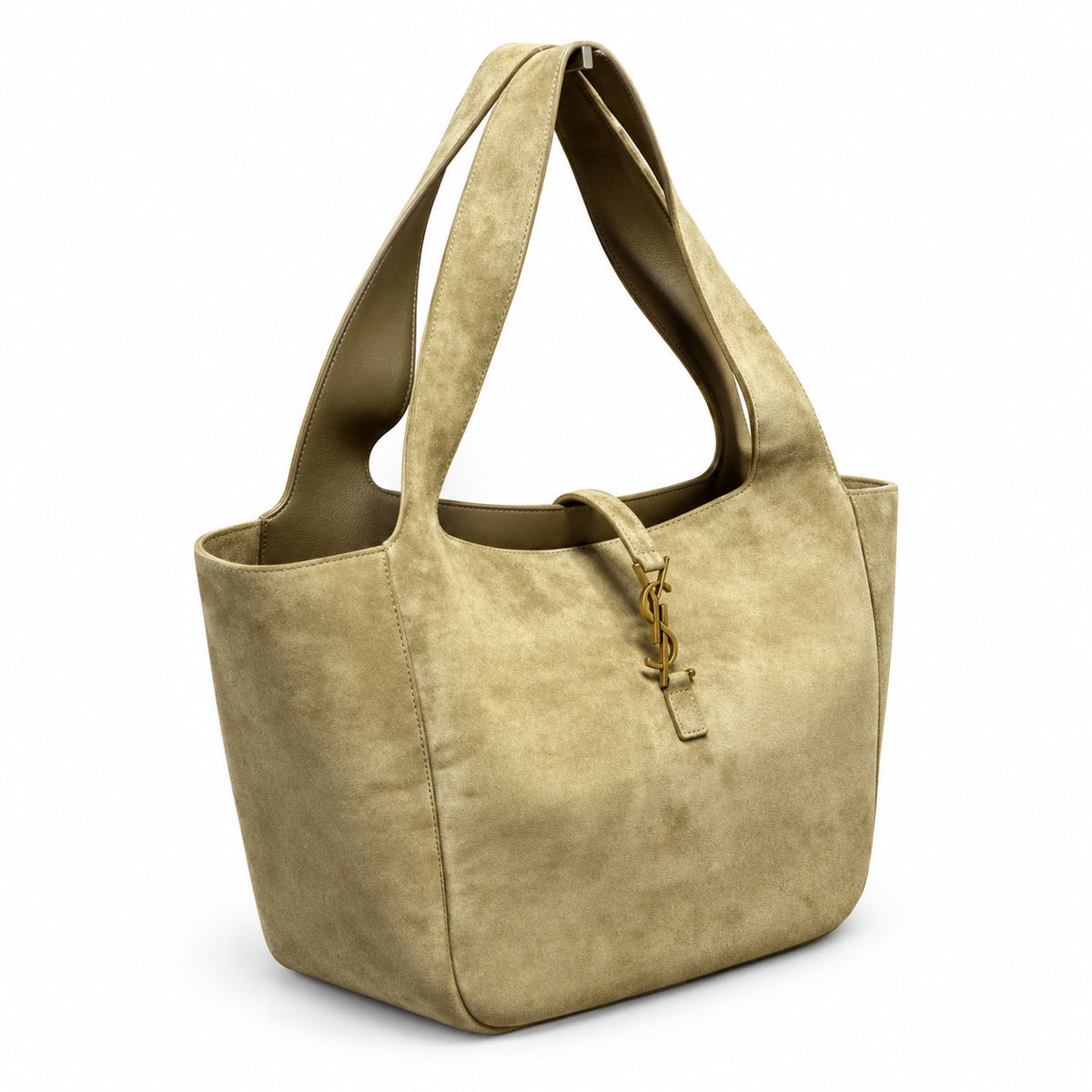 YSL Le 5 à 7 Tote Bag – Khaki Suede
