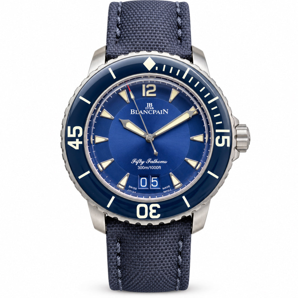 Blancpain Fifty Fathoms – Blue Dial Ceramic Bezel 300m Swiss Automatic Dive Watch