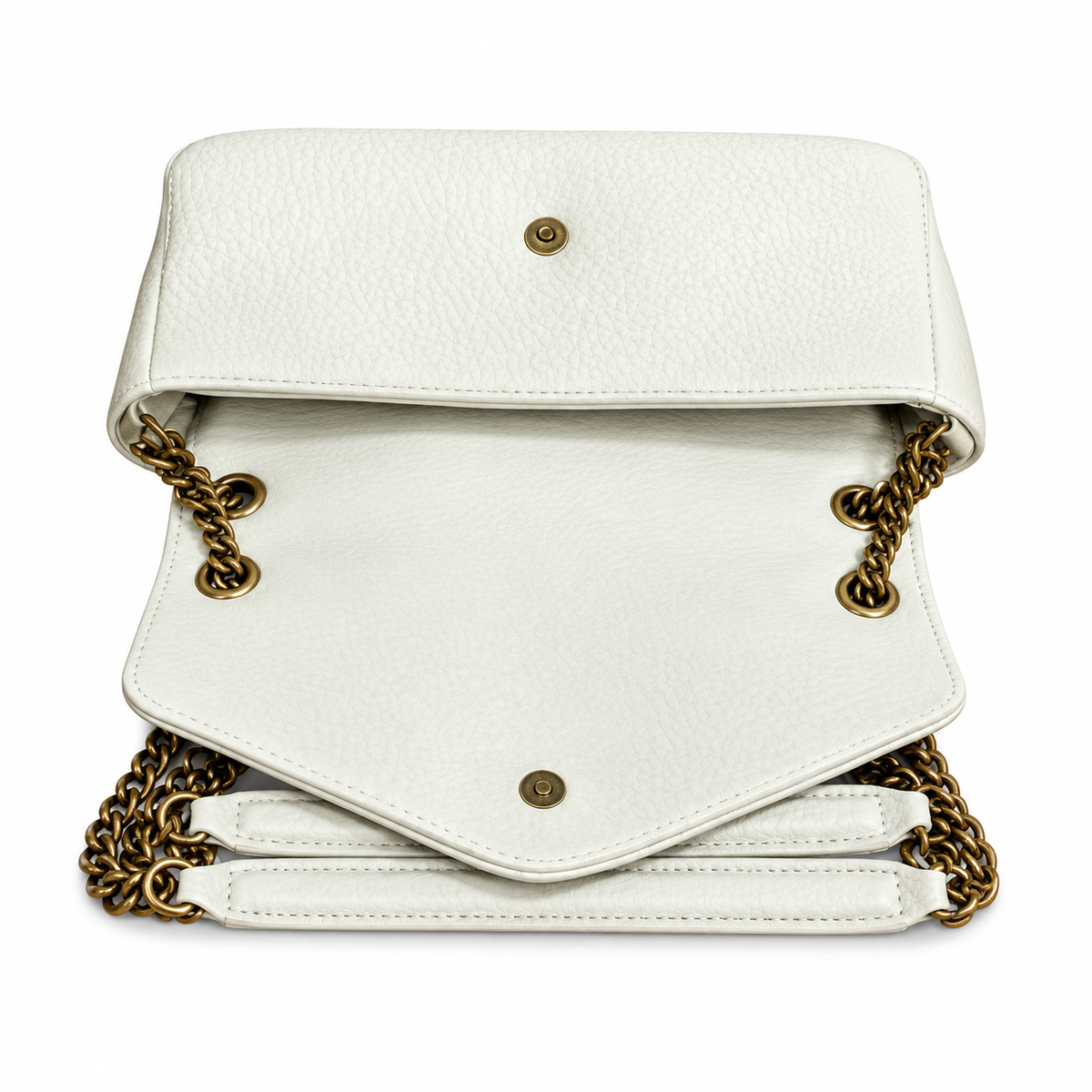 YSL Saint Laurent Gaby Envelope Bag – White