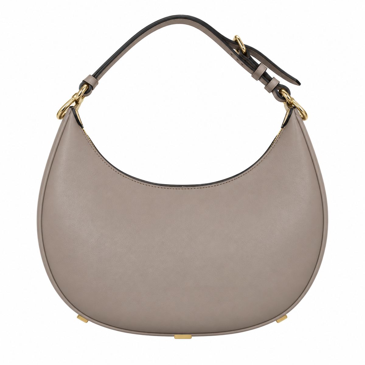Fendi Fendigraphy Hobo Bag – Greige Smooth Calfskin Crescent Bag