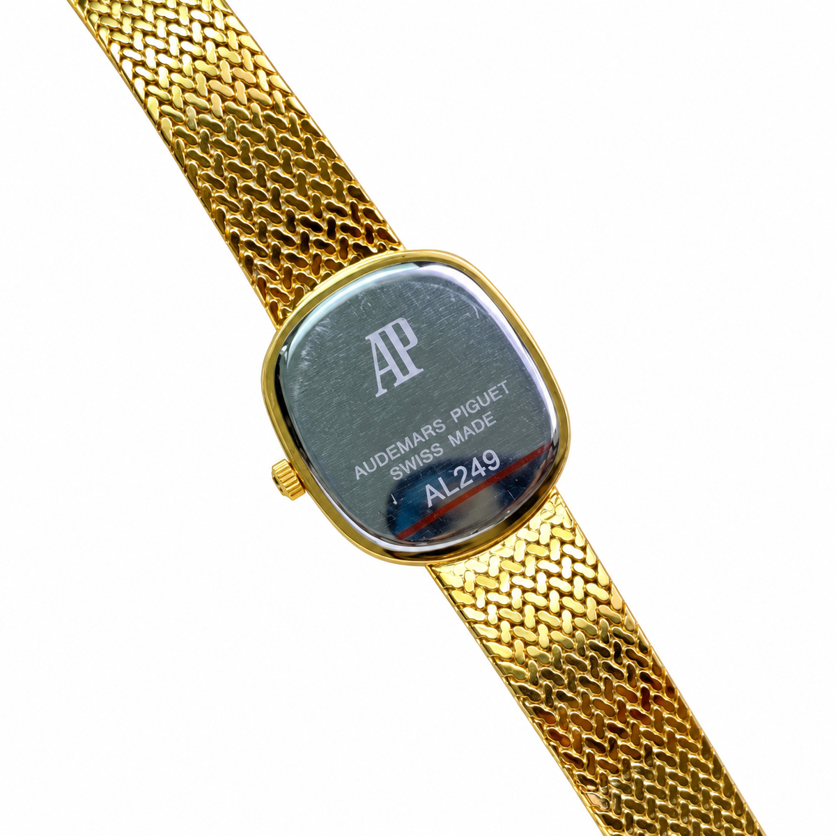 Audemars Piguet Ladies Diamond Pave Ruby Yellow Gold Watch