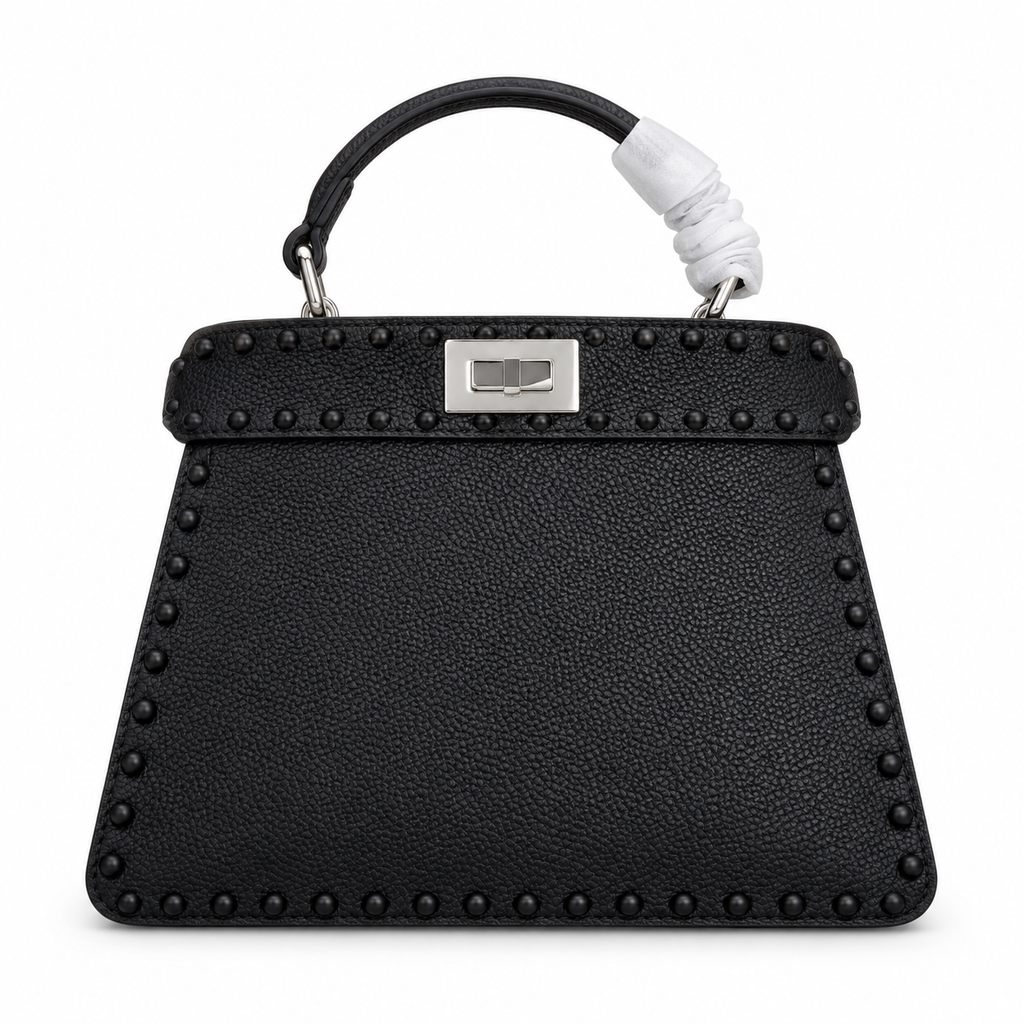 Fendi FF Logo Leather Camera Crossbody Bag 29x24.5x10cm
