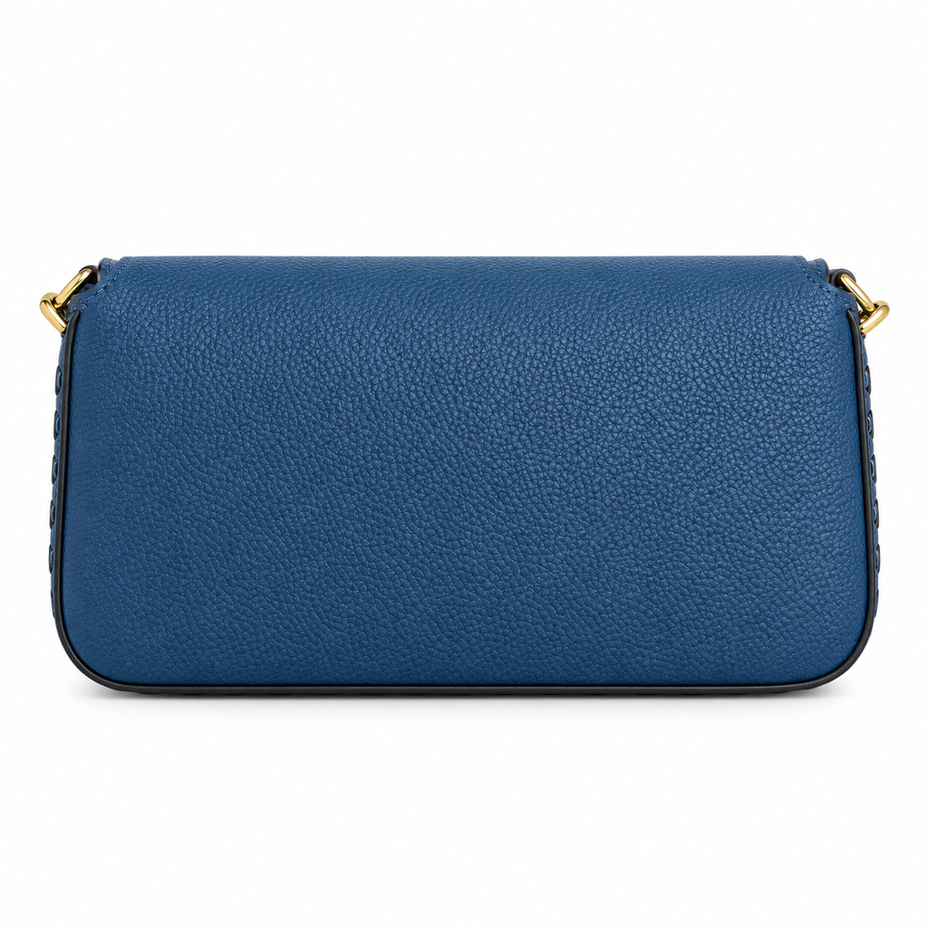 Fendi FF Shoulder Bag – Jacquard Canvas & Leather Trim, Flap Closure, 26cm