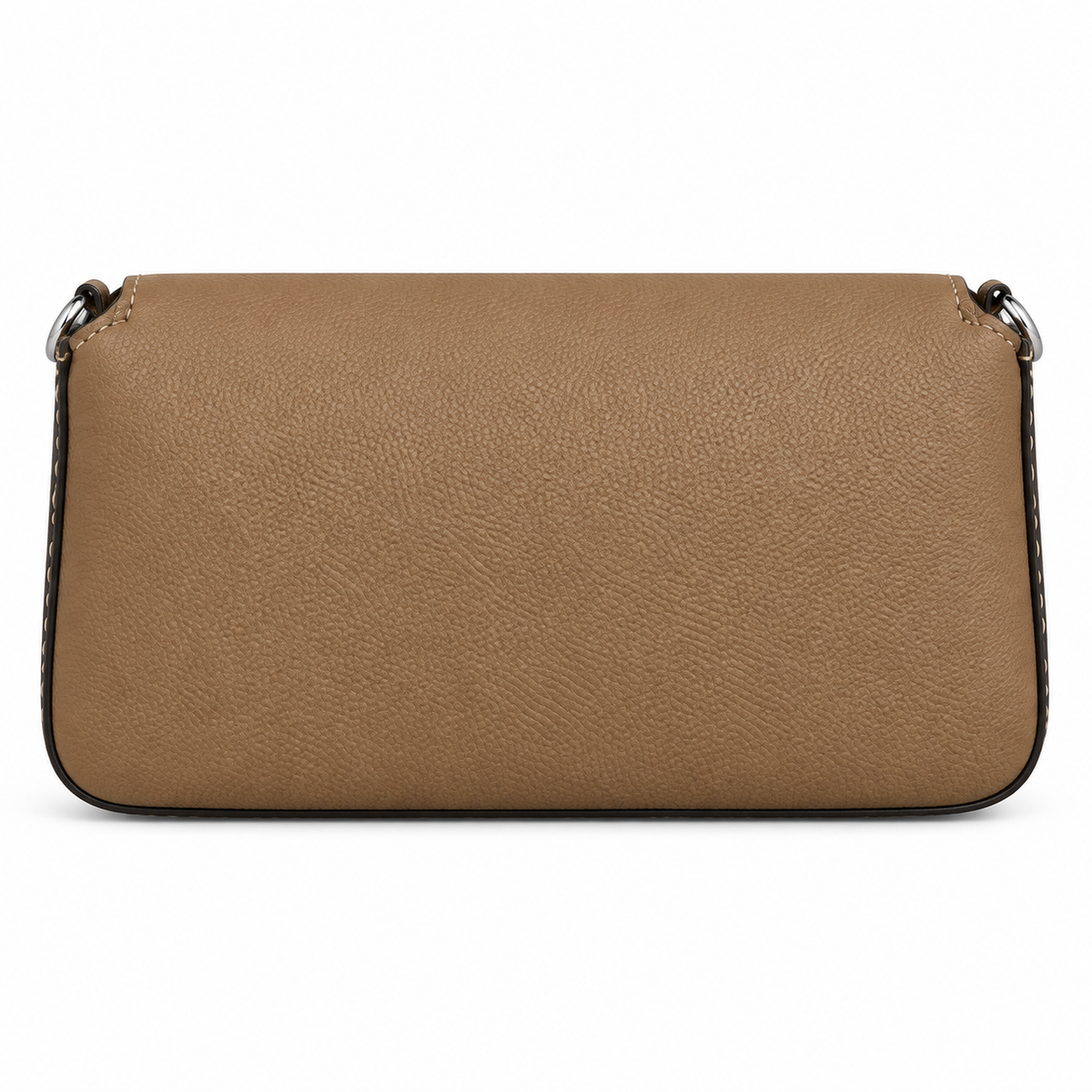 Fendi FF Shoulder Bag – Jacquard Canvas & Leather Trim, Flap Closure, 26cm