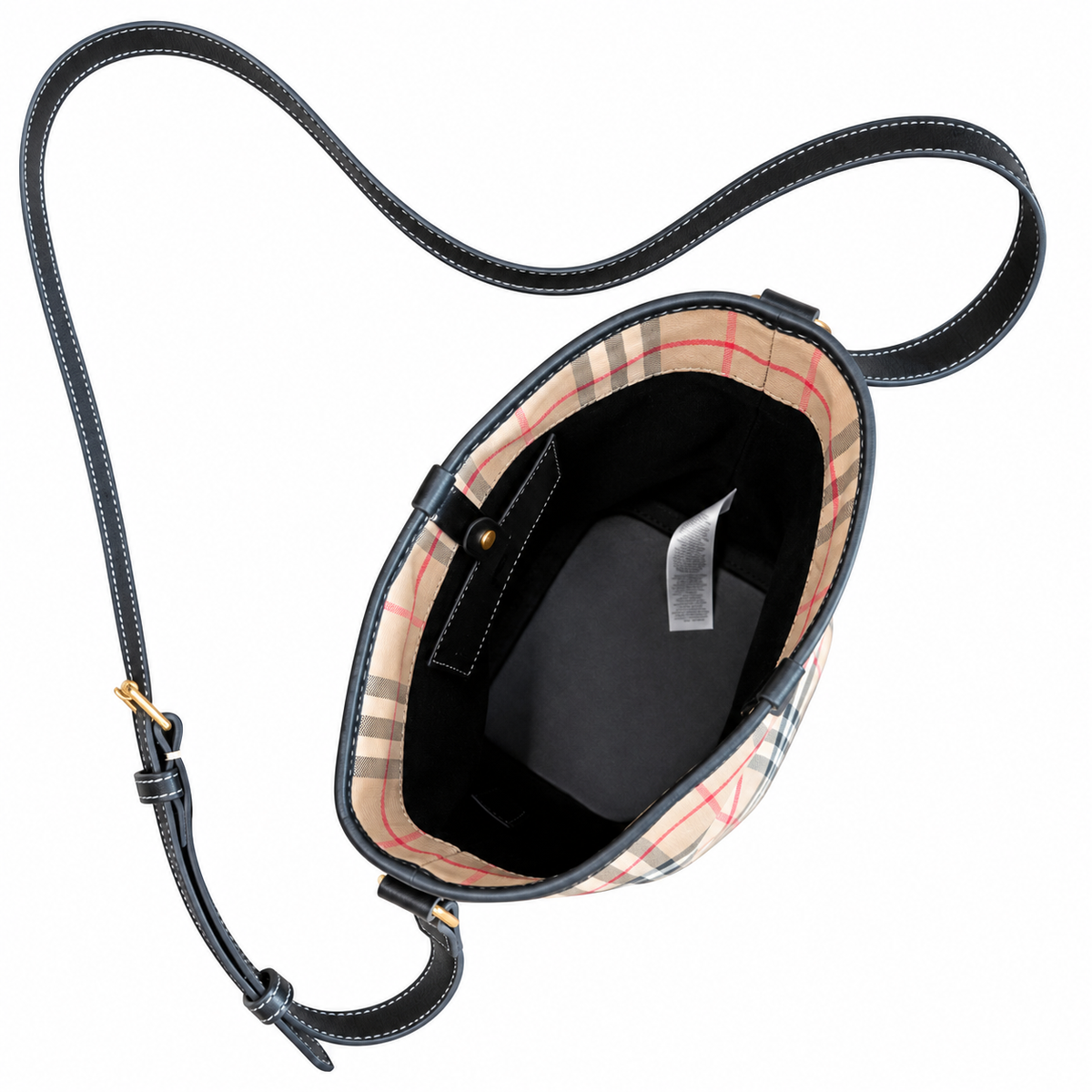 Burberry Heritage Check Compact Bucket Bag