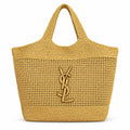 YSL Saint Laurent Icare Maxi Tote Bag in Yellow Raffia