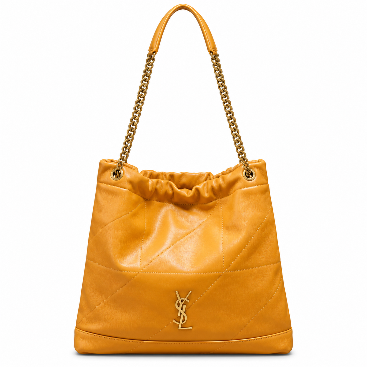 Saint Laurent Jamie 2.0 Large Shopping Bag in Saffron Yellow Quilted Lambskin