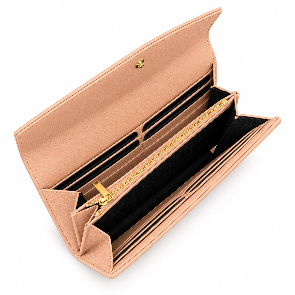 YSL Saint Laurent Monogram Large Flap Wallet Blush Pink