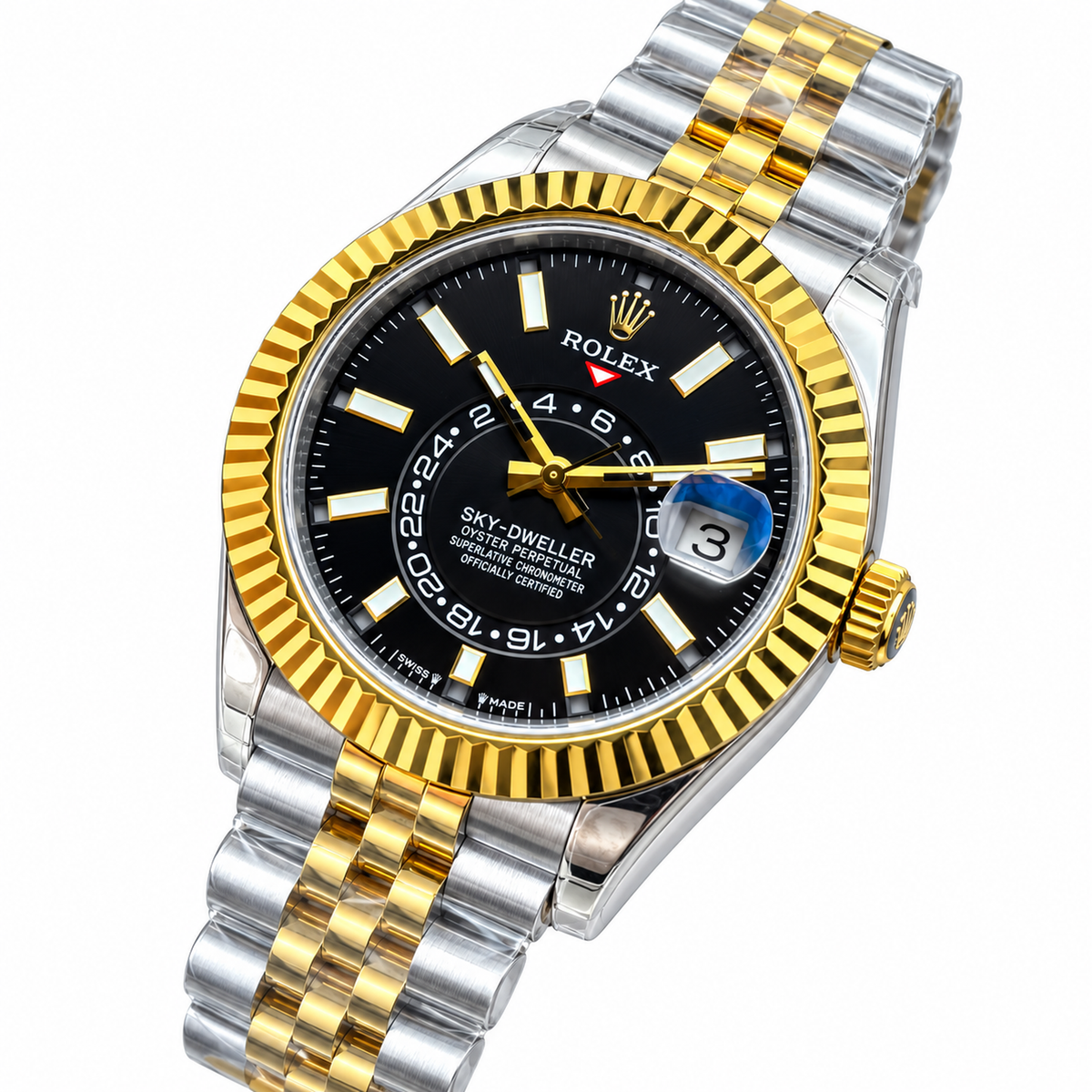 Rolex Sky-Dweller 42mm Automatic Luxury Watch – Annual Calendar, Dual Time Zone, Sapphire Crystal