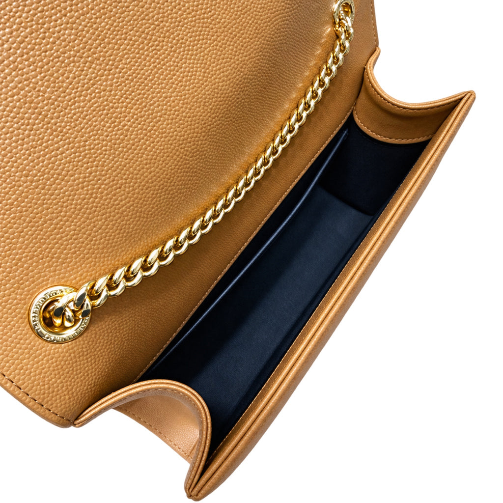 Saint Laurent YSL Envelope Small Bag – Camel Quilted Leather