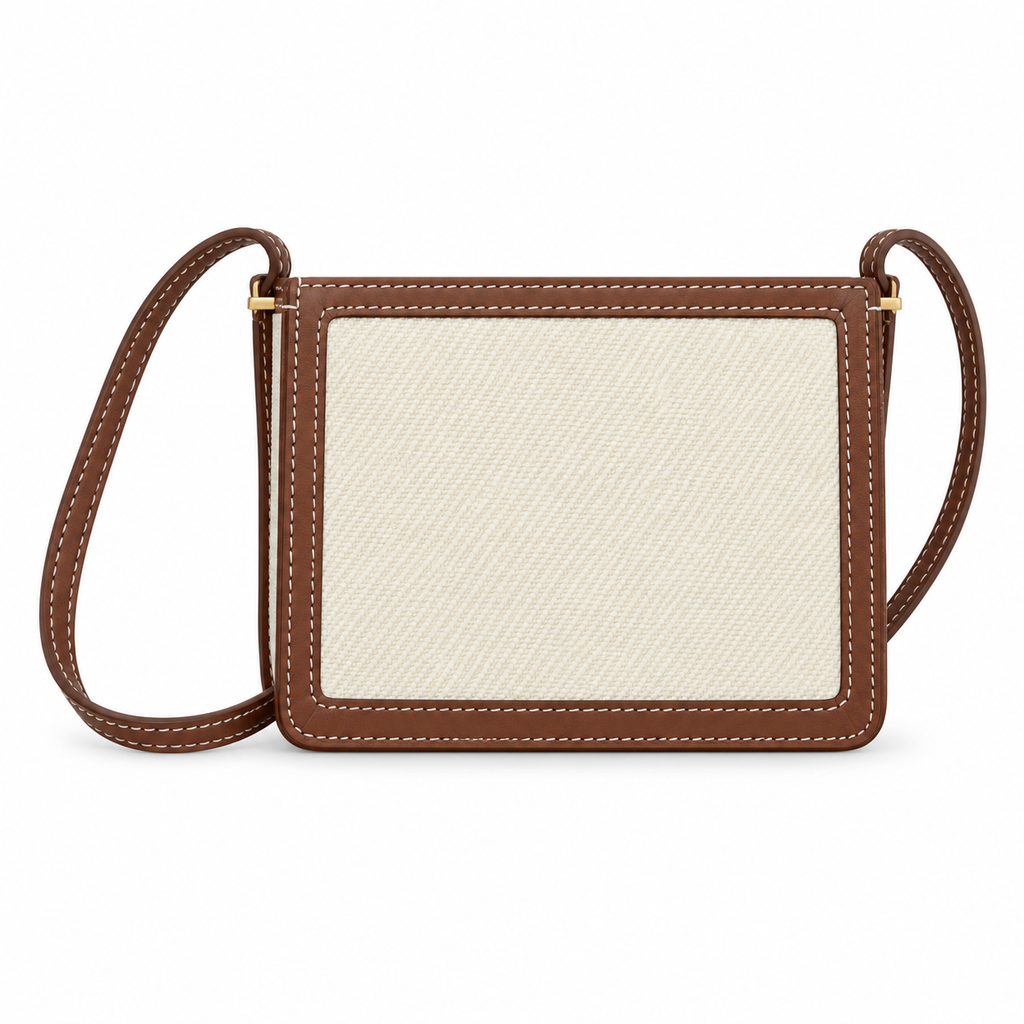 Burberry TB Monogram Cream & Tan Crossbody Bag
