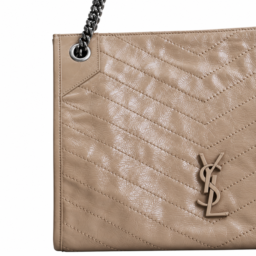 YSL Niki Shopping Bag – Beige Quilted Leather
