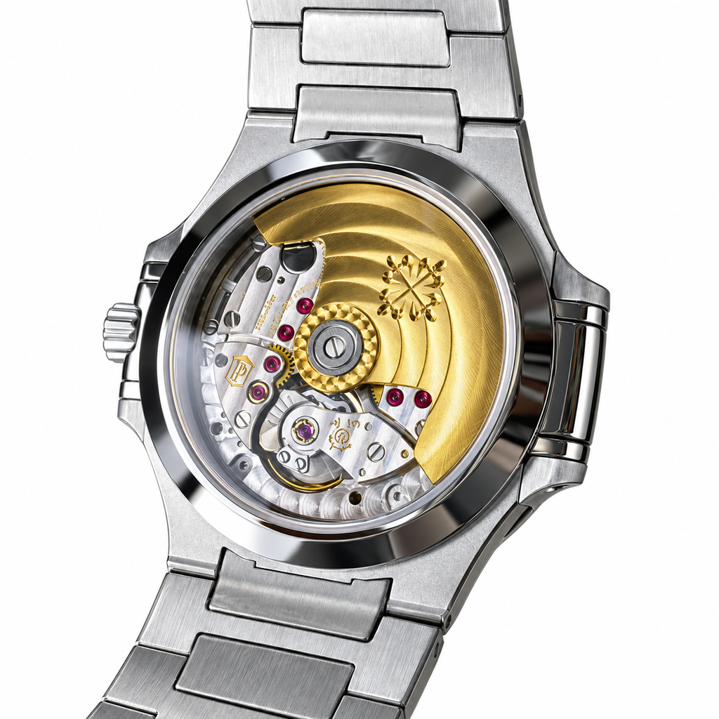 Patek Philippe Nautilus Ruby Baguette Steel Black Dial