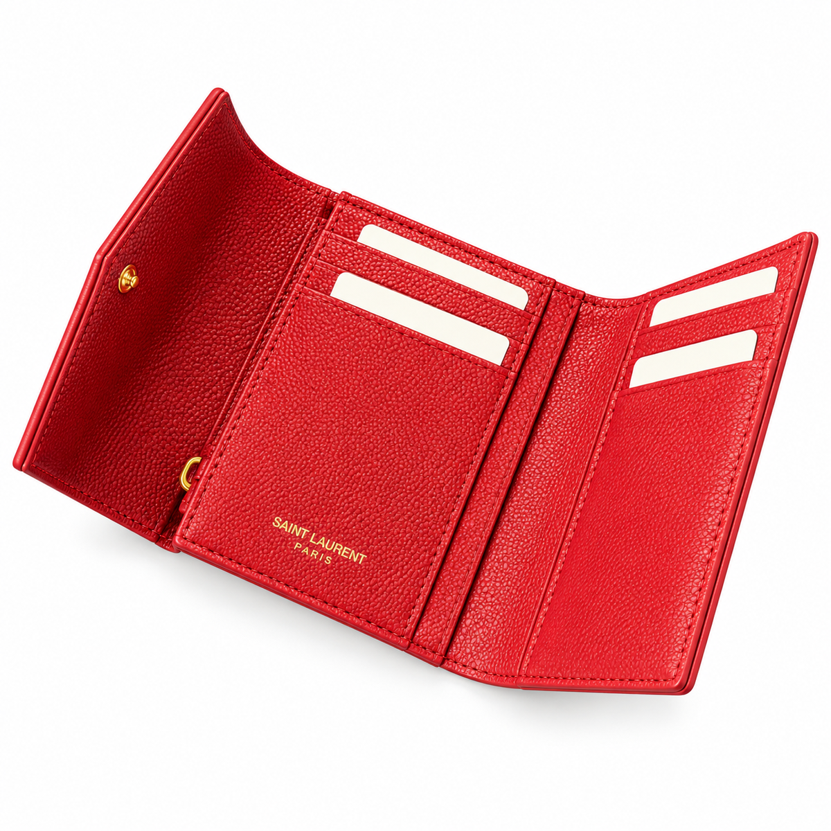 YSL Saint Laurent Monogramme Small Wallet – Red