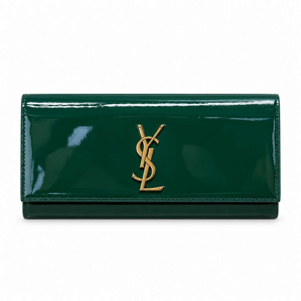 Saint Laurent Cassandre Clutch – Green Patent