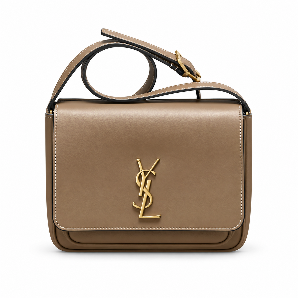 YSL Saint Laurent Solferino Crossbody Bag Taupe