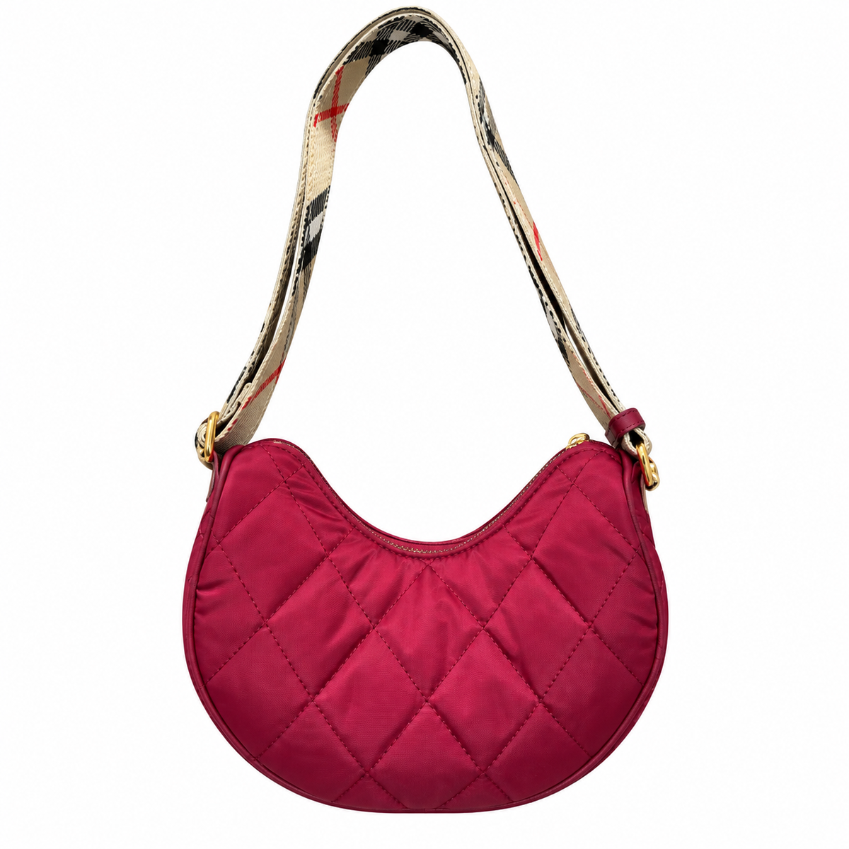 Burberry Berry Quilted Crescent Shoulder Bag