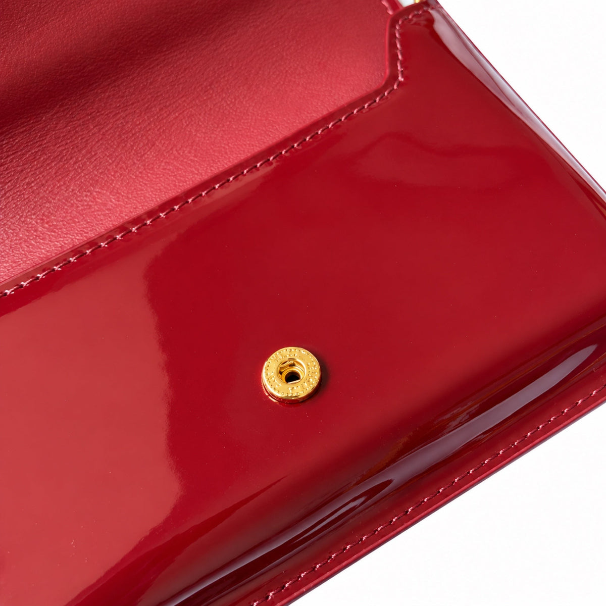 YSL Saint Laurent Kate Chain Bag in Burgundy Patent Leather