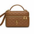 YSL Gaby Vanity Bag Honey Cognac Quilted Lambskin Saint Laurent