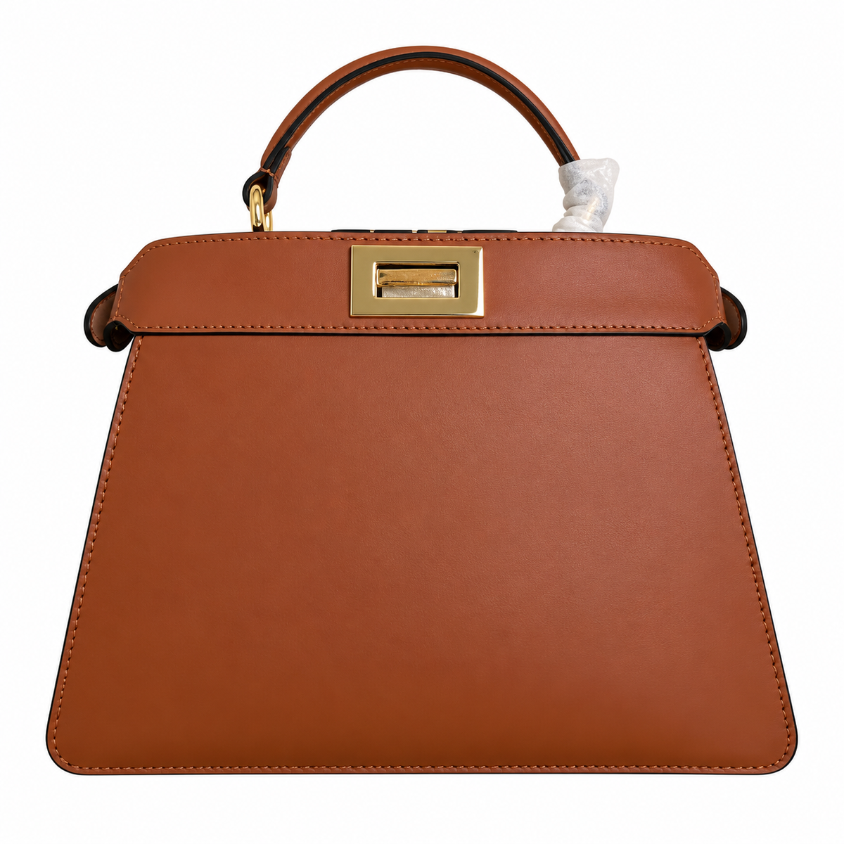 Fendi Origami Mini Bag – Cognac Calfskin Geometric Crossbody