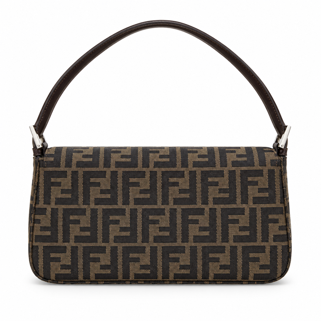 Fendi Medium Handbag 26cm – FF Logo Leather Tote Bag
