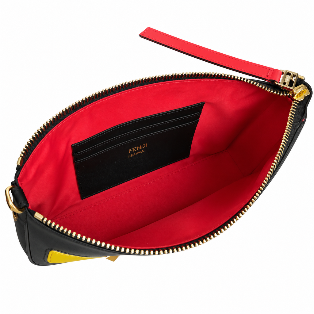 Fendi FF Slim Crossbody Bag – FF Jacquard Canvas & Leather Trim, Magnetic Flap, 20cm